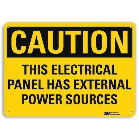 Lyle Caution Sign, 10" W, 7" H, 0.040" Thick, U4-1707-NA_10x7 U4-1707-NA_10x7