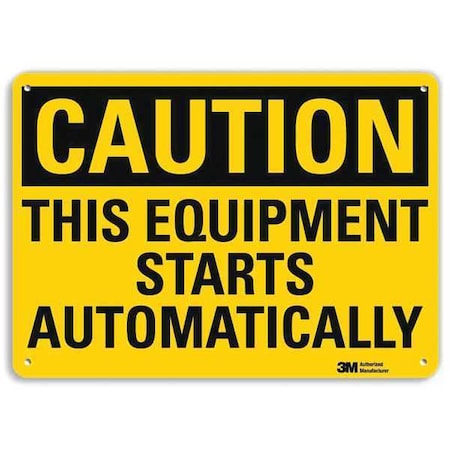 Lyle Caution Sign, 10 in Height, 14 in Width, Aluminum, Horizontal Rectangle, English U4-1709-NA_14x10