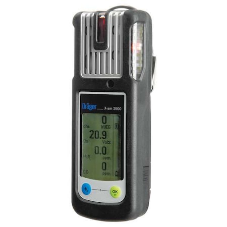 Draeger Multi-Gas Detector, 12 hr Battery Life, Black 8323900