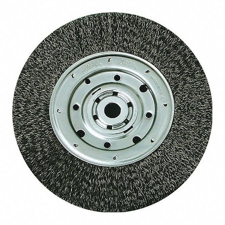 United Abrasives/Sait SAIT 01411 Carbon Steel Bench Wire Wheels 8" Dia x .014" Wire Size x 5/8"Arbor, Wide (1") Face Width, 1-Pack 1411