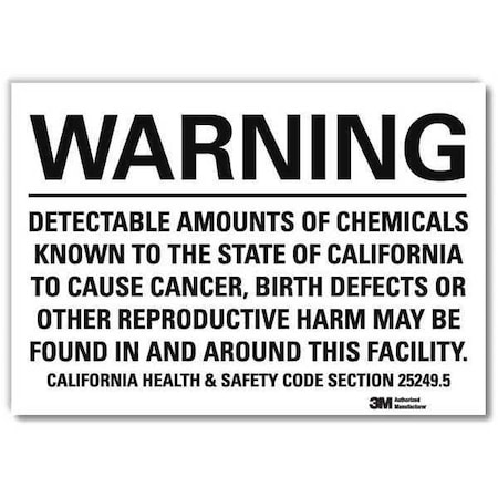 Lyle Warning Sign, 7 in H, 10 in W, Vertical Rectangle, English, U6-1051-RD_10X7 U6-1051-RD_10X7