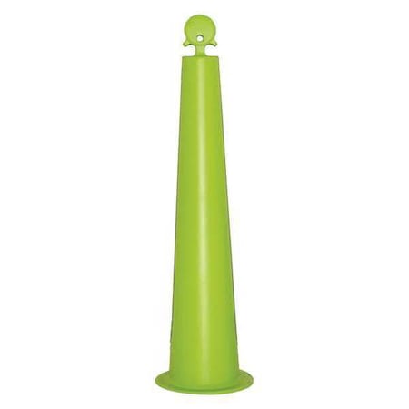 Zoro Select Channelizer Cone, HDPE, High-Intensity Prismatic, 42" Height, 3 lb, Lime 03-770-42L-P