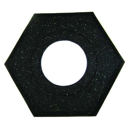 Zoro Select Channelizer Cone Base, Recycled Rubber, 2 1/2 in Height, 17 in Length, 15 lb, Black 03-770-6