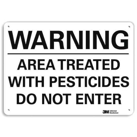 Lyle Warning Sign, 10 in H, 14 in W, Horizontal Rectangle, English, U6-1001-RA_14X10 U6-1001-RA_14X10