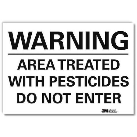 Lyle Warning Sign, 5 in H, 7 in W, Horizontal Rectangle, English, U6-1001-RD_7X5 U6-1001-RD_7X5