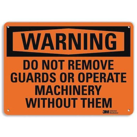 Lyle Warning Sign, 7 in Height, 10 in Width, Plastic, Vertical Rectangle, English U6-1005-NP_10X7