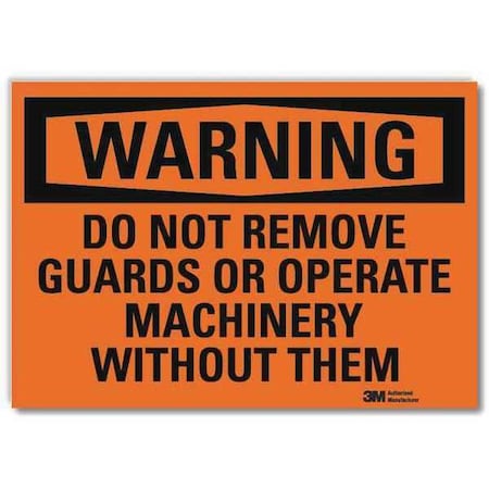 Lyle Warning Sign, 7 in Height, 10 in Width, Reflective Sheeting, Vertical Rectangle, English U6-1005-RD_10X7