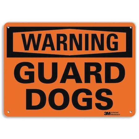Lyle Warning Sign, 10 in H, 14 in W, Aluminum, Horizontal Rectangle, English, U6-1103-NA_14x10 U6-1103-NA_14x10