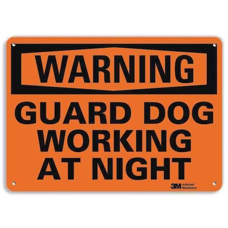 Lyle Warning Sign, 7 in H, 10 in W, Aluminum, Vertical Rectangle, English, U6-1101-NA_10x7 U6-1101-NA_10x7