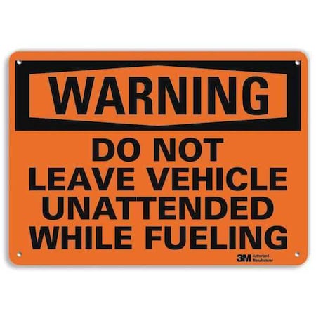 Lyle Warning Sign, Unattended Vehicle, 7 in. H U6-1060-RA_10X7