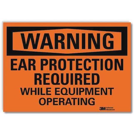 Lyle Warning Sign, Black/Orange, Surface, 5 in H U6-1072-RD_7X5