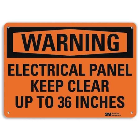 Lyle Warning Sign, Electrical Panel, 7 in. H U6-1076-RA_10X7