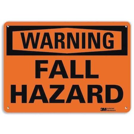 Lyle Warning Sign, 10 in H, 14 in W, Aluminum, Horizontal Rectangle, English, U6-1086-RA_14X10 U6-1086-RA_14X10