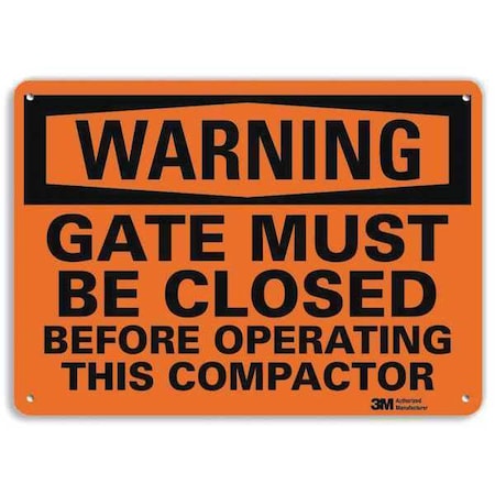 Lyle Warning Sign, Gate Must Be Closed, 7 in. H U6-1098-RA_10X7