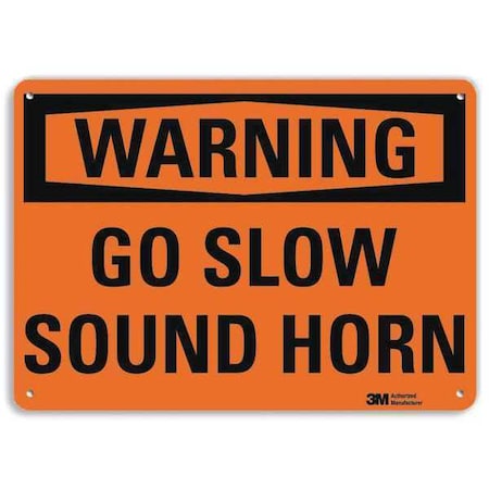 Lyle Warning Sign, 7 in H, 10 in W, Aluminum, Vertical Rectangle, English, U6-1099-RA_10X7 U6-1099-RA_10X7