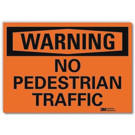 Lyle Reflective Pedestrian Traffic Label, 7 in H, 10 in W, Aluminum, Vertical Rectangle, U6-1170-RD_10X7 U6-1170-RD_10X7