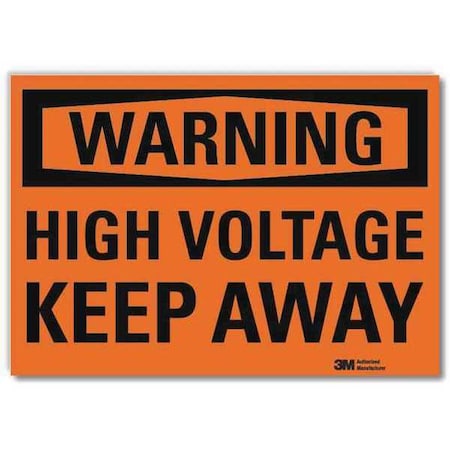 Lyle Warning Sign, High Vltage Keep Away, 14inW U6-1121-RD_14X10
