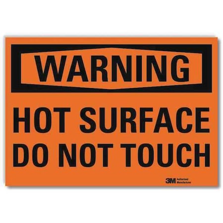 Lyle Warning Sign, 5 in H, 7 in W, Reflective Sheeting, Horizontal Rectangle, English, U6-1125-RD_7X5 U6-1125-RD_7X5