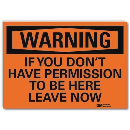 Lyle Admittance Sign, Black/Orange, 10 in. W U6-1127-RD_10X7