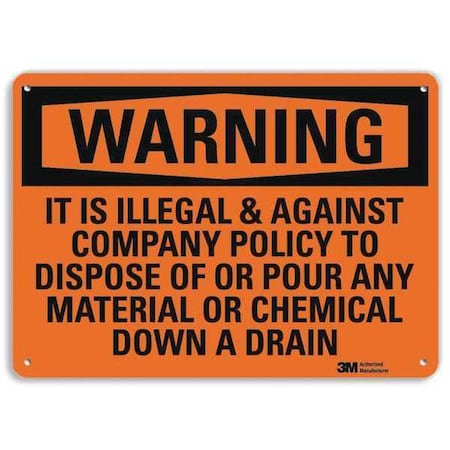 Lyle Warning Sign, Chmicals or Hazardous, 7in H, U6-1131-RA_10X7 U6-1131-RA_10X7
