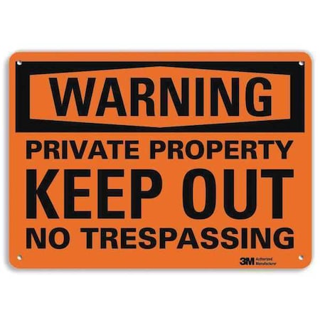 Lyle Admittance Sign, Keep Out, 7in H x 10in W U6-1202-RA_10X7