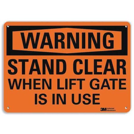 Lyle Warning Sign, 7 in H, 10 in W, Aluminum, Vertical Rectangle, English, U6-1226-RA_10X7 U6-1226-RA_10X7