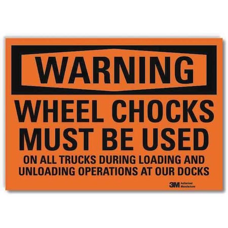 Lyle Warning Sign, 10 in H, 14 in W, Reflective Sheeting, Horizontal Rectangle, English, U6-1278-RD_14X10 U6-1278-RD_14X10