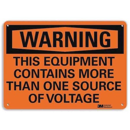 Lyle Warning Sign, 14"W, 10" H, 0.040" Thickness, U6-1245-NA_14x10 U6-1245-NA_14x10