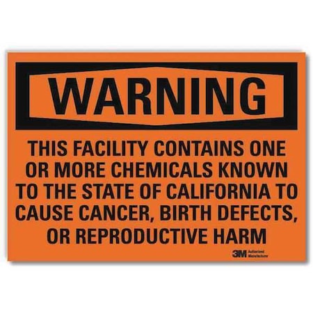 Lyle Warning Sign, 5 in H, 7 in W, Horizontal Rectangle, English, U6-1248-RD_7X5 U6-1248-RD_7X5