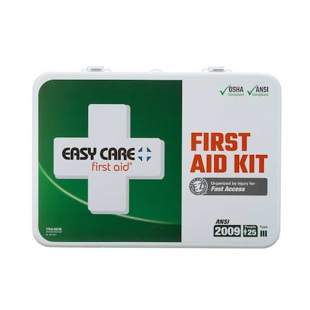 Zoro Select First Aid Kit and Housing, Metal 112 Components, 25 People Served 9999-2132