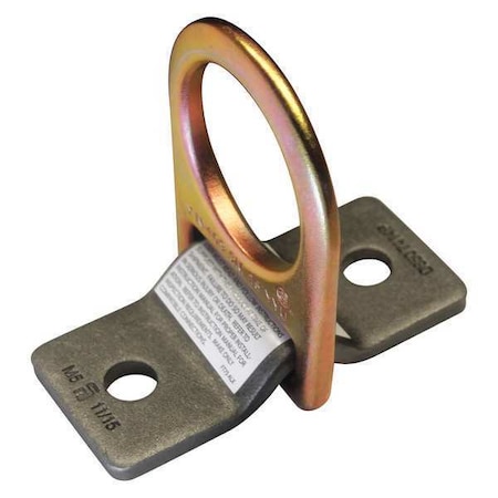 Condor D-Ring Plate Anchor, 4 1/2 in Length, 425 lb Weigth Capacity, Steel Anchor, Fixed D-Ring 35KU73