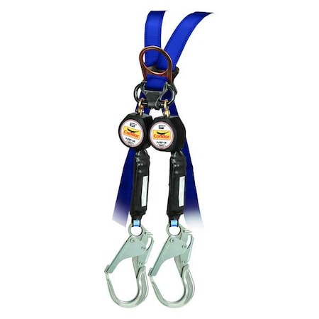 Condor MightyLite Self-Retracting Lifeline, 6 ft. Length, Carabiner, Steel, 2 Leg(s) 35KV06