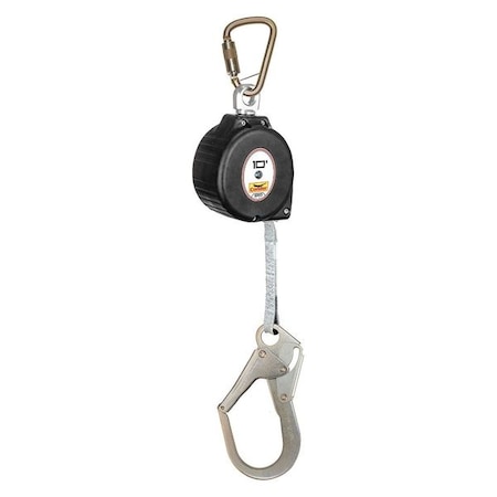 Condor TurboLite Self-Retracting Lifeline, 10 ft. Length, Carabiner, Steel, 1 Leg(s) 35KV08