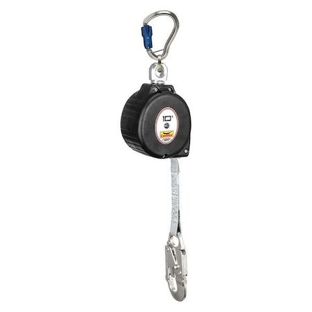 Condor Not Applicable Self-Retracting Lifeline, 10 ft. Length, Carabiner, Aluminum, 1 Leg(s) 35KV09
