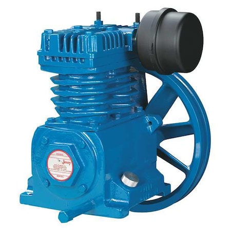 Jenny Air Compressor Pump, 1 hp, 2 hp, 1 Stage, 32 fl oz Oil Capacity, 2 Cylinder KU-PUMP