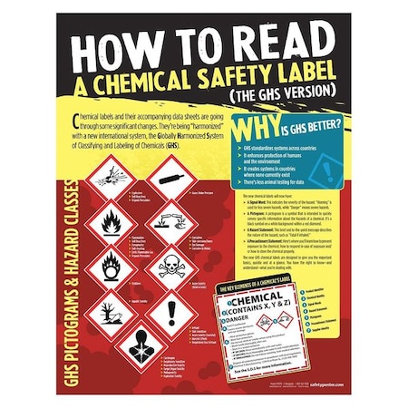 SAFETYPOSTER.COM Safety Poster, How To Read A Chemical, ENG P4791