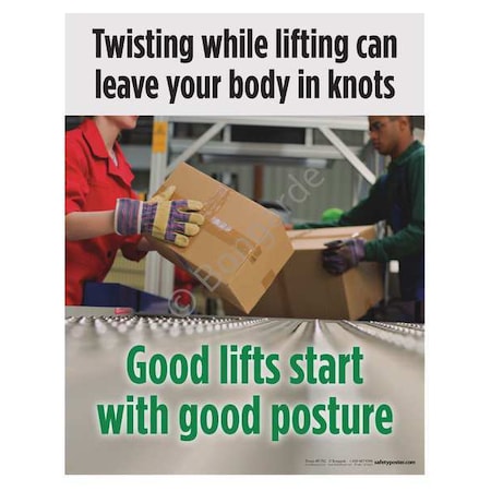 SAFETYPOSTER.COM Safety Poster, Twisting While Lifting, ENG P4782