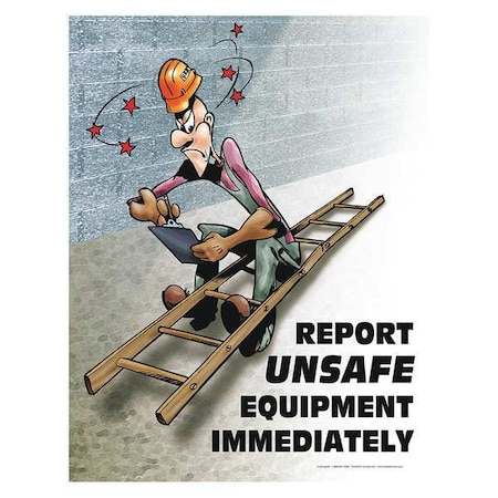 SAFETYPOSTER.COM Safety Poster, Report Unsafe Equipment, EN P0054