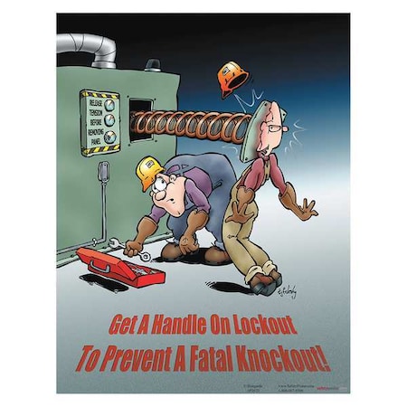 SAFETYPOSTER.COM Safety Poster, Get A Handle On Lockout, EN P2822