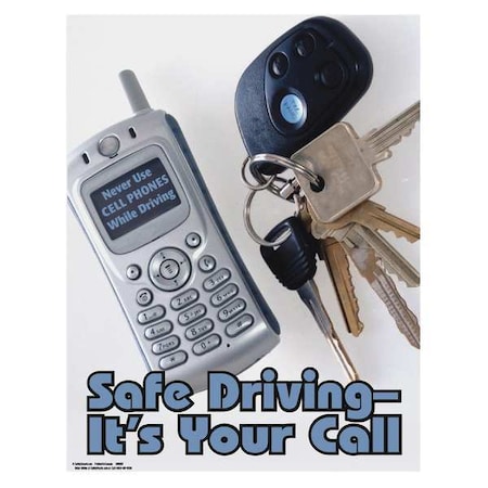 Safetyposter.Com Safety Poster, Safe Driving - Its Your Call, 22 in H x, 17 in W, Paper SW0187