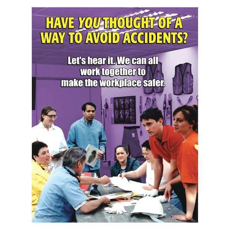 Safetyposter.Com Safety Poster, 22 in H x, 17 in W, Paper SW0138