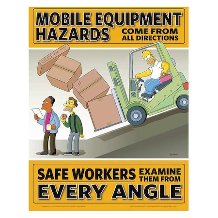 Safetyposter.Com Simpsons Safety Pstr, Mobile Equipment, EN S1169