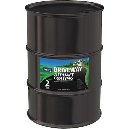 Henry 55 gal. Asphalt Sealer, Natural Finish, Black/Brown, Water Base HE130093