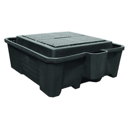 Condor Spill Pallet, Not Applicable Drums, 3,000 lb Load Capacity, Polyethylene 5469-BD-D-C