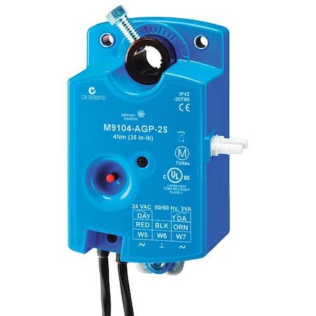 Johnson Controls Electric Actuator, Cable, Floating M9104-AGP-2S