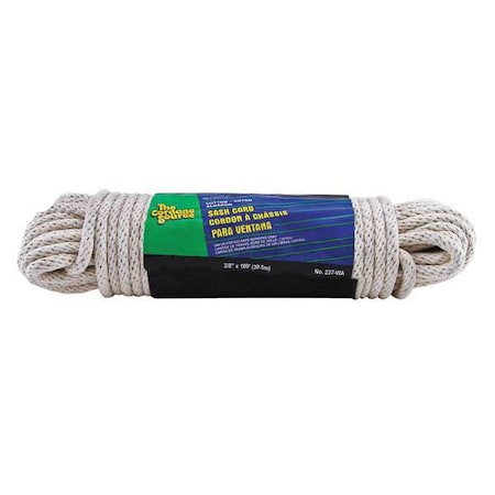 Zoro Select Rope, Cotton, 3/8in Dia, 100 ft. 237-WA