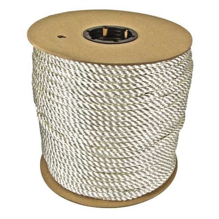 Zoro Select Rope, Nylon, 1/4in Dia, 600 ft. 430080-WHT-00600-05320