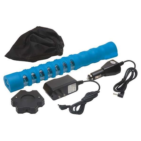Aervoe LED Safety Baton, Blue, 3.7 V DC, 0, 240, 42, 5, 950 FPM, Hanging Hook, Magnetic Base 1156