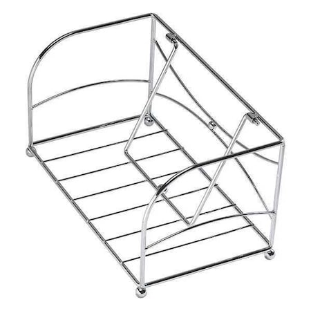 Hoffmaster Guest Towel Basket, Chrome, Rectangular BSK2101
