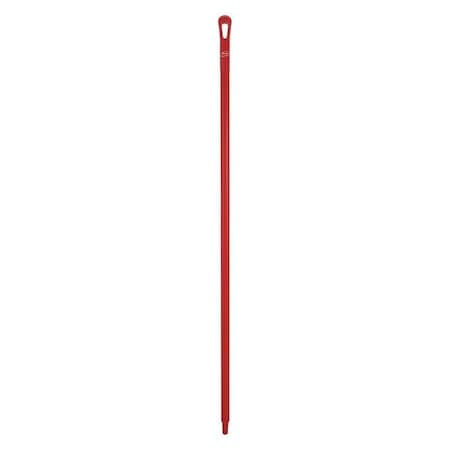 Vikan 59" Color Coded Handle, 1 1/4 in Dia, Red, Polypropylene 29624